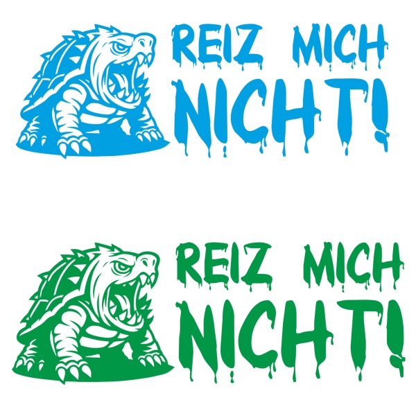 Reiz mich nicht! Autoaufkleber Schildkröte Turtle Sticker Aufkleber A4278